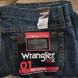 Wrangler 20X Competition Boot Cut Jeans - Dark Blue 33x34